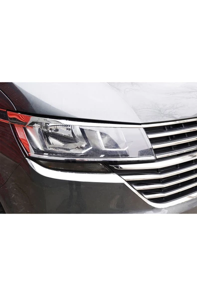 BRSPLAST  Volkswagen Transporter T6.1 Uyumlu Krom Far Alt Çıtası 2 Parça Paslanmaz Çelik - Resim 3