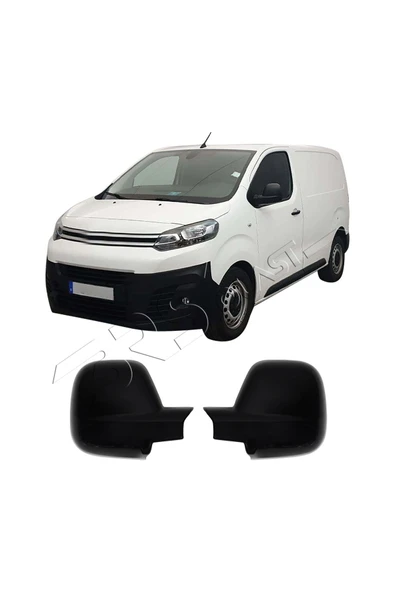 BRSPLAST  Citroen Jumpy Uyumlu 2017 Ve Üzeri Ayna Kapağı 2 Parça Siyah Abs ürün görseli 1
