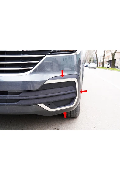 BRSPLAST  Volkswagen Transporter T6.1 Uyumlu Krom Sis Farı Çerçevesi 2 Parça Paslanmaz Çelik - Resim 3