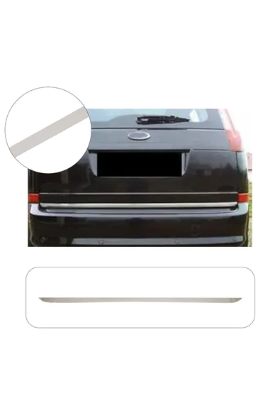 BRSPLAST  Ford C-Max 2 Uyumlu 2010 ve üzeri Krom Bagaj Alt Çıtası Paslanmaz Çelik ürün görseli 1