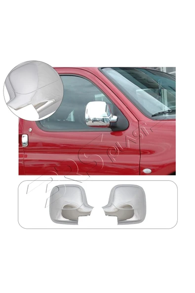 BRSPLAST  Citroen Berlingo Uyumlu 1996-2008 Ayna Kapağı 2 Parça Abs Krom Kaplama - Resim 2