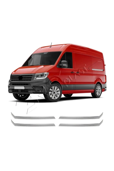 BRSPLAST  Volkswagen Crafter Uyumlu 2018 Ve Üzeri Krom Ön Panjur 4 Parça Paslanmaz Çelik - Resim 2