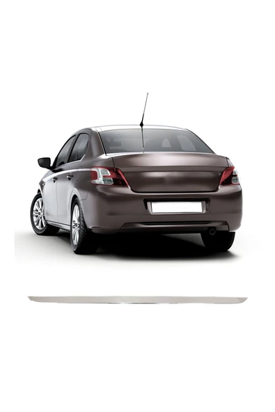 BRSPLAST  Peugeot 301 Uyumlu 2012 ve üzeri Krom Bagaj Alt Çıtası Paslanmaz Çelik - Resim 2