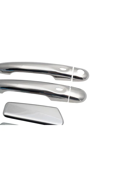 BRSPLAST  Renault Clio 4 Uyumlu 2012-2019 Krom Kapı Kolu 4 Kapı 2 Kol Sensörlü Paslanmaz Çelik - Resim 3