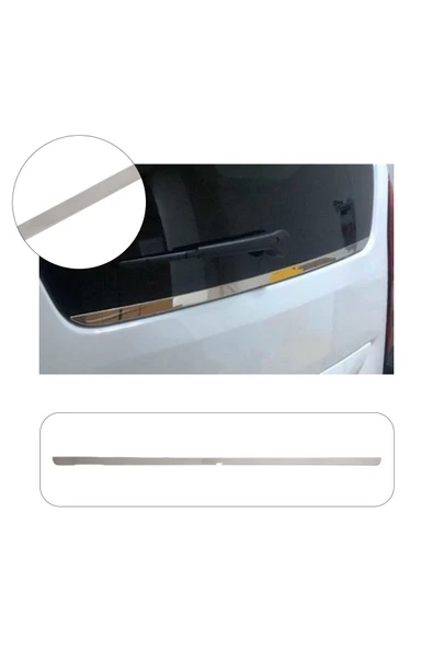 BRSPLAST  Peugeot Rifter Uyumlu 2008 ve üzeri Krom Bagaj Alt Çıtası Paslanmaz Çelik ürün görseli 1