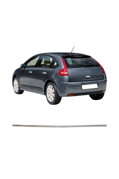 BRSPLAST  Citroen C4 Uyumlu 2005-2010 Krom Bagaj Alt Çıtası Paslanmaz Çelik - Resim 2
