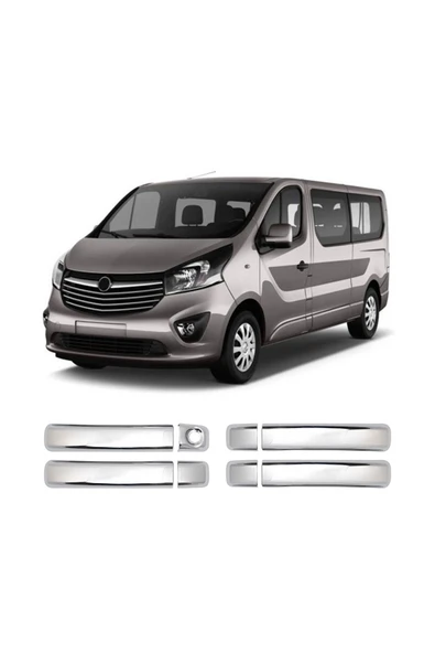 BRSPLAST  Opel Vivaro Uyumlu 2014-2019 Krom Kapı Kolu 4 Kapı Paslanmaz Çelik ürün görseli 1