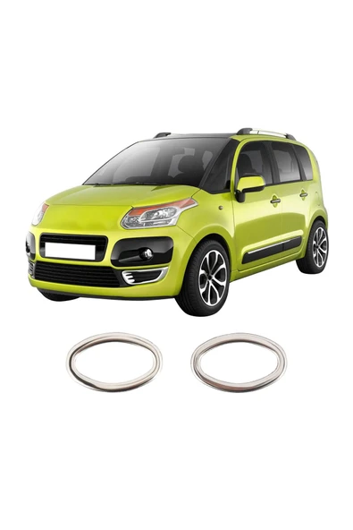BRSPLAST  Citroen C3 Picasso Uyumlu 2009-2017 Krom Sinyal Çerçevesi 2 Parça Paslanmaz Çelik ürün görseli 1