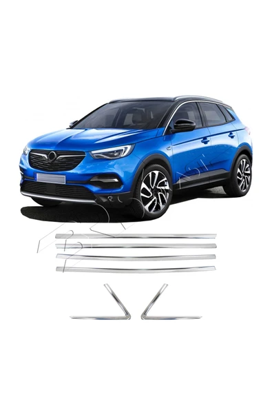BRSPLAST  Opel Grandland X Uyumlu 2017 Ve Üzeri Krom Cam Çıtası 6 Parça Paslanmaz Çelik - 3