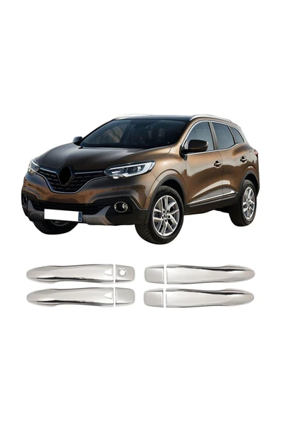 BRSPLAST  Renault Kadjar Uyumlu 2015 Ve Üzeri Krom Kapı Kolu 4 Kapı 2 Kol Sensörlü Paslanmaz Çelik ürün görseli 1