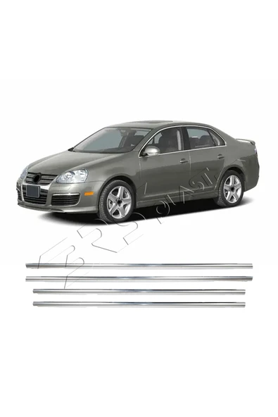 BRSPLAST  Volkswagen Jetta Uyumlu 2005-2011 Krom Cam Çıtası 4 Parça Paslanmaz Çelik - Resim 2