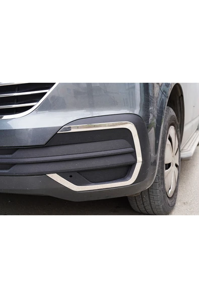 BRSPLAST  Volkswagen Transporter T6.1 Uyumlu Krom Sis Farı Çerçevesi 2 Parça Paslanmaz Çelik - Resim 4