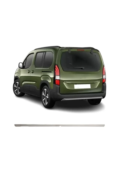 BRSPLAST  Peugeot Rifter Uyumlu 2008 ve üzeri Krom Bagaj Alt Çıtası Paslanmaz Çelik - Resim 2