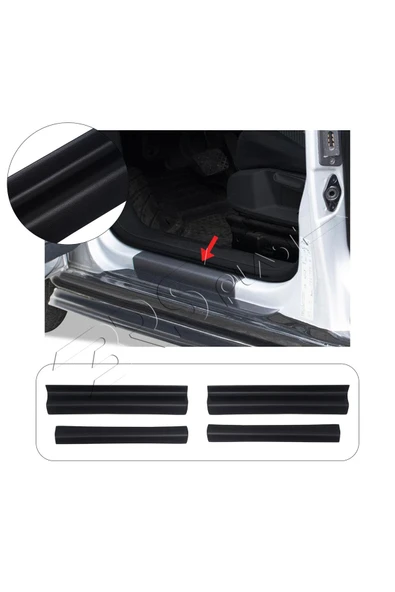 BRSPLAST  Volkswagen Caddy Uyumlu 2015 Ve Üzeri Abs Kapı Eşiği 4 Parça ürün görseli 1