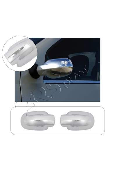 BRSPLAST  Dacia Logan Uyumlu 2004-2010 Ayna Kapağı 2 Parça Abs Krom Kaplama ürün görseli 1