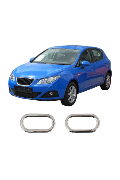 BRSPLAST  Seat İbiza 4 Uyumlu 2009 Ve Üzeri Krom Sinyal Çerçevesi 2 Parça Paslanmaz Çelik ürün görseli 1