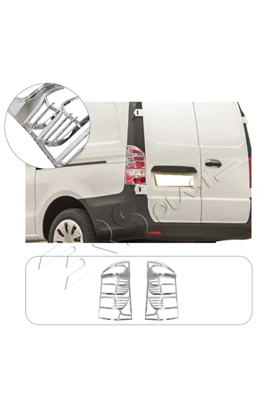 BRSPLAST  Mercedes Vito W447 Uyumlu 2015 Ve Üzeri Stop Çerçevesi 2 Parça Abs Krom Kaplama ürün görseli 1