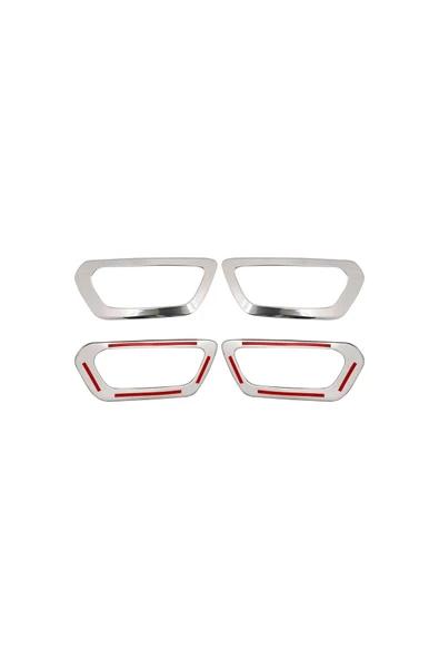 BRSPLAST  Ford Transit Uyumlu 2020 Ve Üzeri Krom Sis Çerçevesi 2 Parça Paslanmaz Çelik - Resim 6