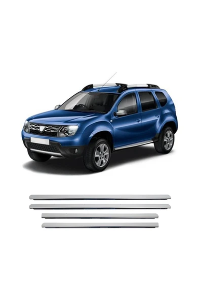 BRSPLAST  Dacia Duster Uyumlu 2010-2017 Krom Cam Çıtası 4 Parça Paslanmaz Çelik ürün görseli 1