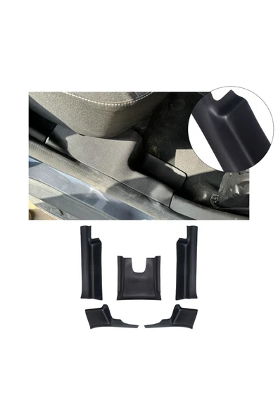 BRSPLAST  Dacia Duster Uyumlu 2010-2017 Abs Halı Koruma Kapağı Kapı Eşiği Plastiği - Resim 2