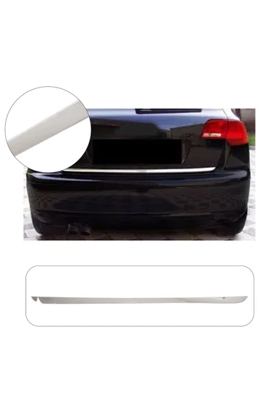 BRSPLAST  Audi A3 Uyumlu 2009 ve üzeri Krom Bagaj Alt Çıtası Paslanmaz Çelik ürün görseli 1