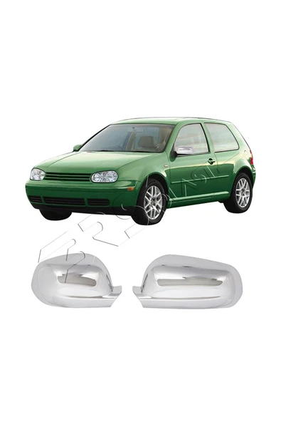 BRSPLAST  Volkswagen Golf 4 Uyumlu 1998-2004 Ayna Kapağı 2 Parça Abs Krom Kaplama - Resim 3