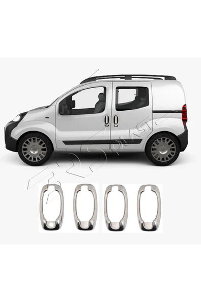 BRSPLAST  Fiat Fiorino Uyumlu 2007 Ve Üzeri Krom Kapı Kolu Çerçevesi 4 Kapı Paslanmaz Çelik - Resim 3