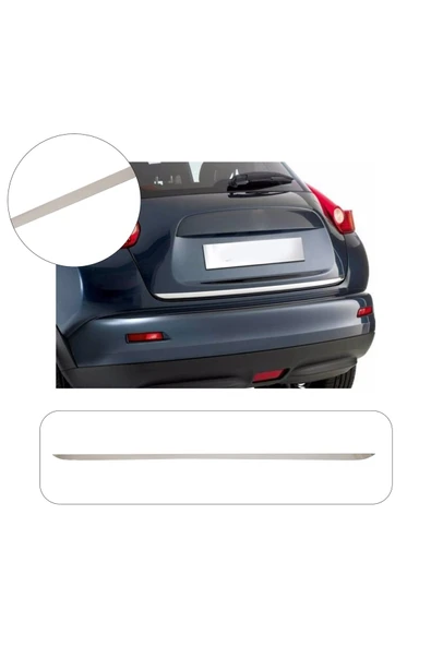 BRSPLAST  Nissan Juke Uyumlu 2010 ve üzeri Krom Bagaj Alt Çıtası Paslanmaz Çelik ürün görseli 1