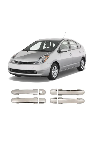 BRSPLAST  Toyota Prius Uyumlu 2007 Ve Üzeri Krom Kapı Kolu 4 Kapı Paslanmaz Çelik ürün görseli 1