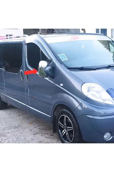 BRSPLAST  Opel Vivaro Uyumlu 2001-2014 Ayna Kapağı 2 Parça Abs Krom Kaplama - Resim 3