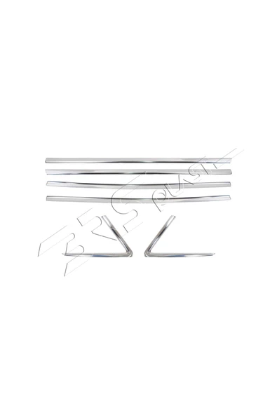 BRSPLAST  Opel Grandland X Uyumlu 2017 Ve Üzeri Krom Cam Çıtası 6 Parça Paslanmaz Çelik - 2