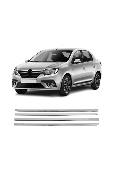 BRSPLAST  Renault Clio 3 Symbol Uyumlu 2013 Ve Üzeri Krom Cam Çıtası 4 Parça Paslanmaz Çelik - Resim 2