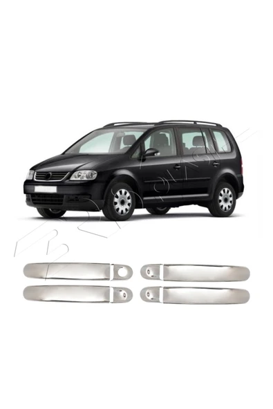 BRSPLAST  Volkswagen Touran Uyumlu 2003-2015 Krom Kapı Kolu 4 Kapı Paslanmaz Çelik ürün görseli 1