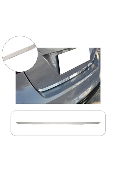BRSPLAST  Ford Focus 3 HB Uyumlu 2011 ve üzeri Krom Bagaj Alt Çıtası Paslanmaz Çelik ürün görseli 1