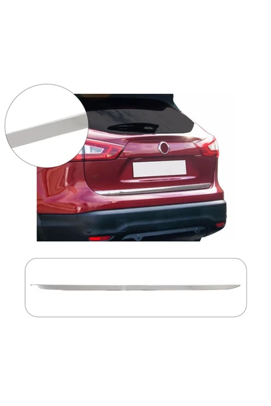 BRSPLAST  Nissan Qashqai Uyumlu 2014 ve üzeri Krom Bagaj Alt Çıtası Paslanmaz Çelik ürün görseli 1