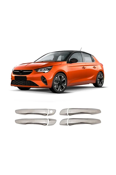 BRSPLAST  Opel Corsa F Uyumlu 2020 Ve Üzeri Krom Kapı Kolu 4 Kapı Paslanmaz Çelik ürün görseli 1