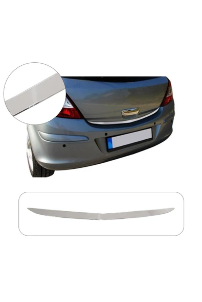 BRSPLAST  Opel Corsa D Uyumlu 2006-2015 Krom Bagaj Alt Çıtası Paslanmaz Çelik ürün görseli 1