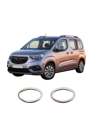 BRSPLAST  Opel Combo Uyumlu 2019 Ve Üzeri Krom Sinyal Çerçevesi 2 Parça Paslanmaz Çelik ürün görseli 1