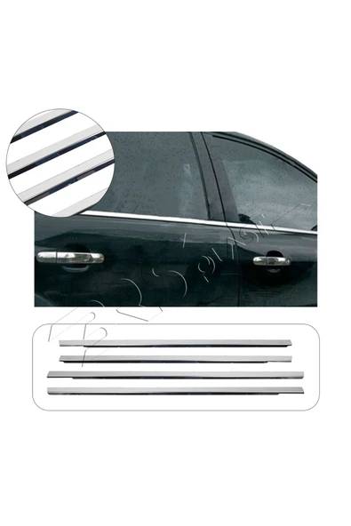 BRSPLAST  Ford Focus Uyumlu 1998-2005 Krom Cam Çıtası 4 Parça Paslanmaz Çelik ürün görseli 1