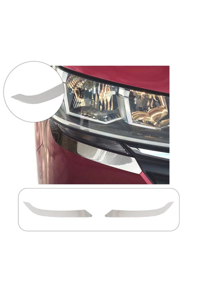BRSPLAST  Volkswagen Transporter T6.1 Uyumlu Krom Far Alt Çıtası 2 Parça Paslanmaz Çelik ürün görseli 1