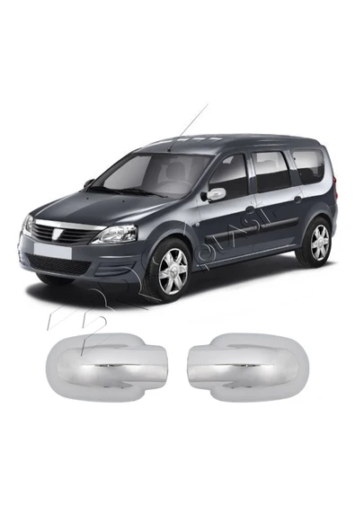 BRSPLAST  Dacia Logan Uyumlu 2004-2010 Ayna Kapağı 2 Parça Abs Krom Kaplama - Resim 3