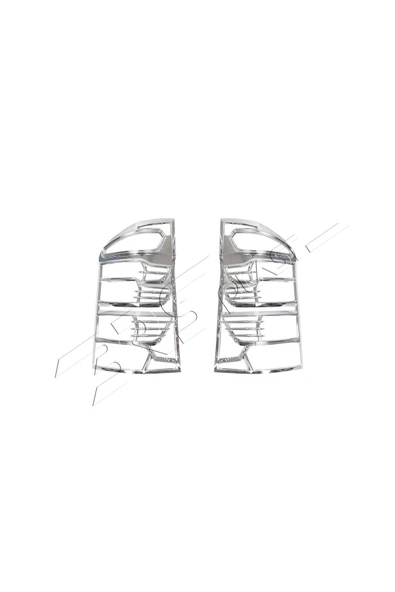 BRSPLAST  Mercedes Vito W447 Uyumlu 2015 Ve Üzeri Stop Çerçevesi 2 Parça Abs Krom Kaplama - Resim 3