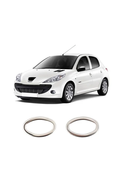 BRSPLAST  Peugeot 206 Plus Uyumlu 1998-2012 Krom Sinyal Çerçevesi 2 Parça Paslanmaz Çelik ürün görseli 1