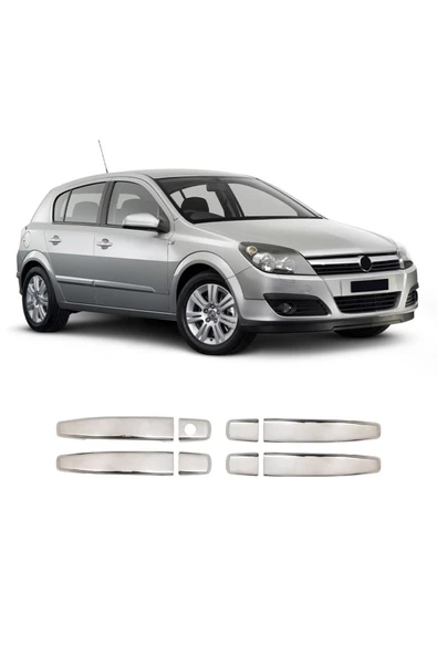 BRSPLAST  Opel Astra H Uyumlu 2009-2013 Krom Kapı Kolu 4 Kapı Paslanmaz Çelik ürün görseli 1