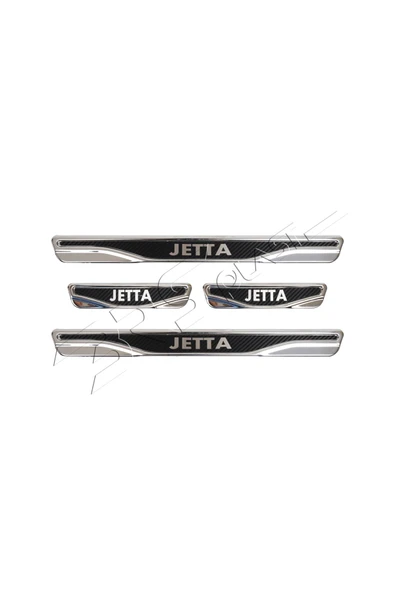 BRSPLAST  Volkswagen Jetta Uyumlu Kapı Eşiği Karbon Krom 4 Parça ürün görseli 1