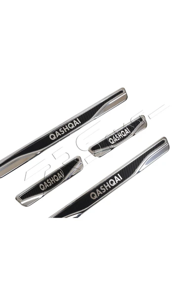 BRSPLAST  Nissan Qashqai Uyumlu Kapı Eşiği Karbon Krom 4 Parça - Resim 4