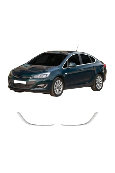 BRSPLAST  Opel Astra J Uyumlu 2012-2015 Krom Sis Çerçevesi 2 Parça Paslanmaz Çelik - Resim 2