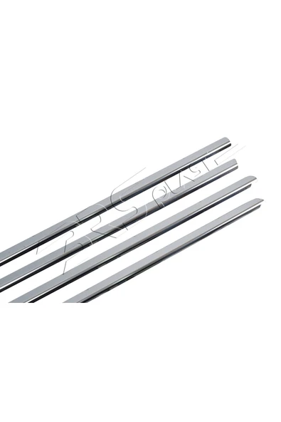 BRSPLAST  Renault Clio 3 Uyumlu 2006-2011 Krom Cam Çıtası 4 Parça Paslanmaz Çelik - Resim 3