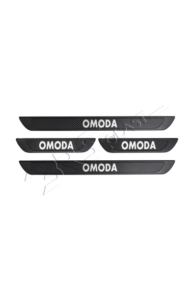 BRSPLAST  Chery Omoda Uyumlu Kapı Eşiği Krom Abs Siyah Karbon Kaplama 4 Parça ürün görseli 1