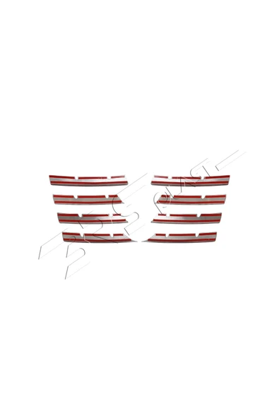 BRSPLAST  Volkswagen Passat B6 Uyumlu 2005-2010 Krom Ön Panjur 8 Parça Paslanmaz Çelik - Resim 4